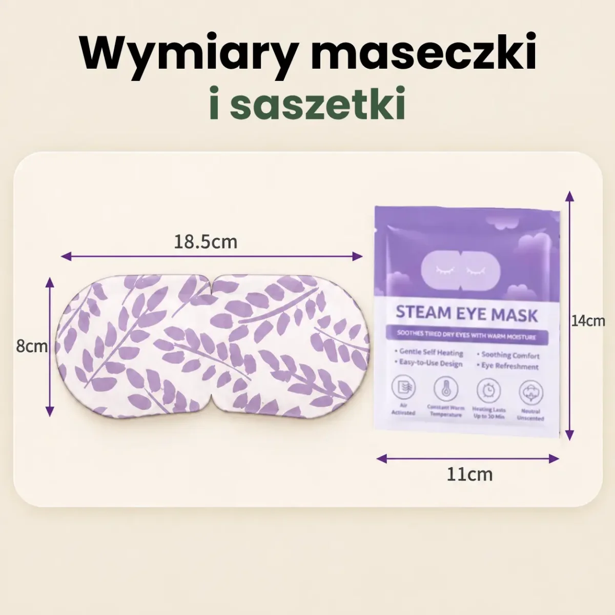 Dovlo Atamaru - Parowe Samonagrzewające Maseczki Na Oczy - Lawenda
